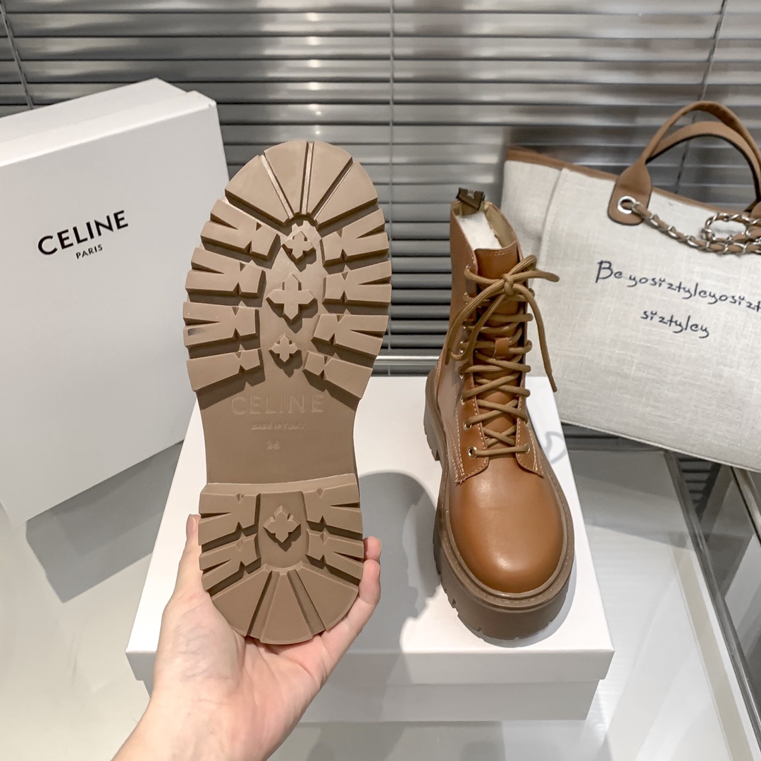 C logo  new thick-soled short boots