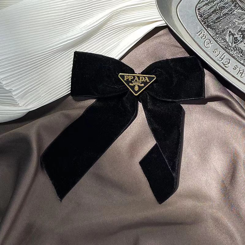 P design Classic Metal logo Bow hairband Hair accessories