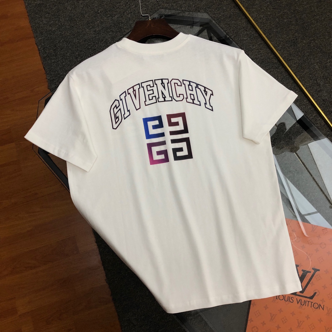 Givenchy 2023 Summer Classic Logo Printed Cotton Soft Unisex Fashion T-shirt