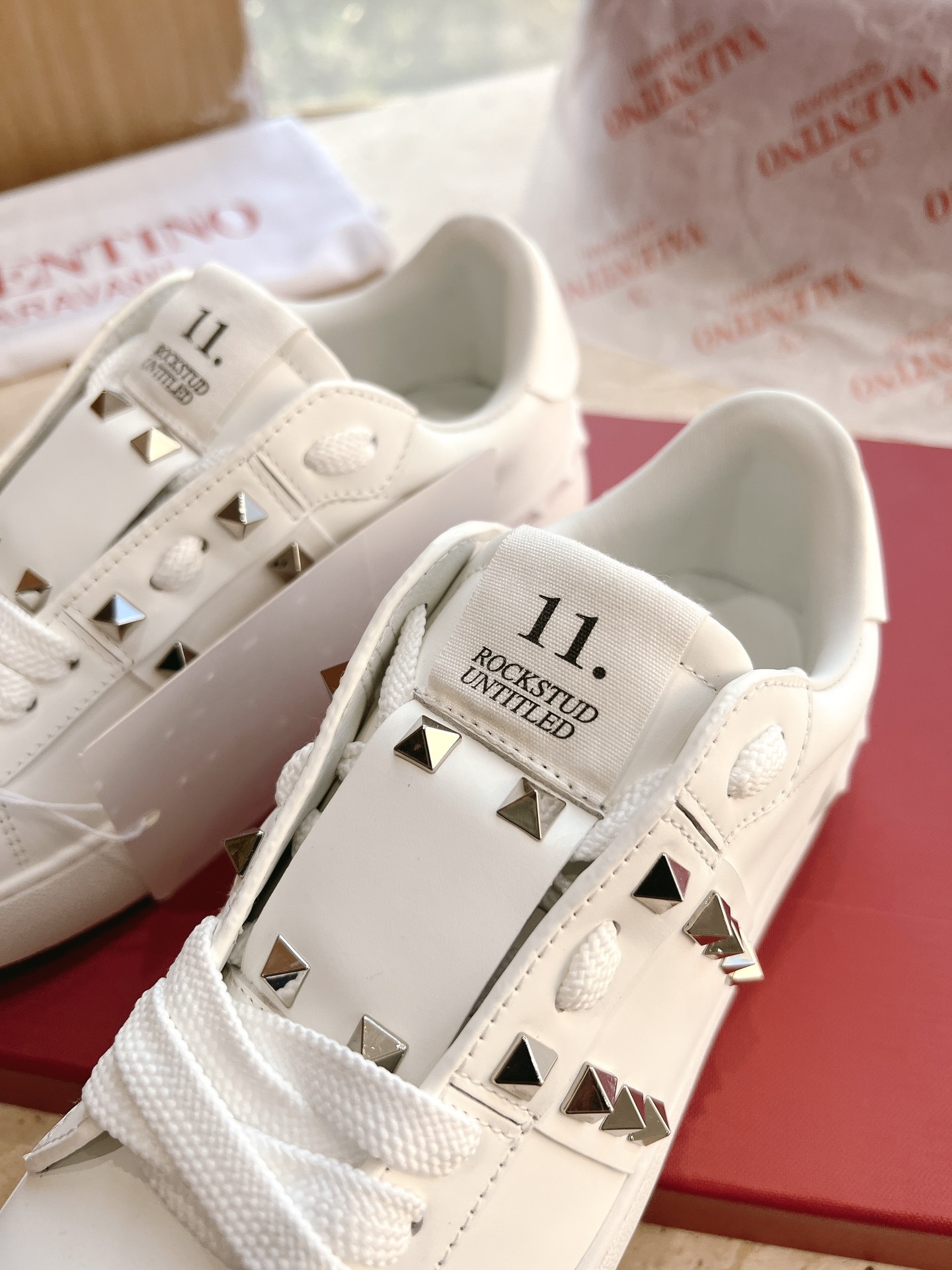 VALENTINO Women's OPEN DISCO Calfskin Sneakers