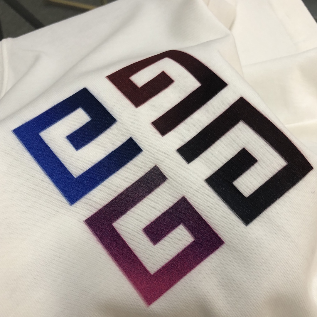 Givenchy 2023 Summer Classic Logo Printed Cotton Soft Unisex Fashion T-shirt