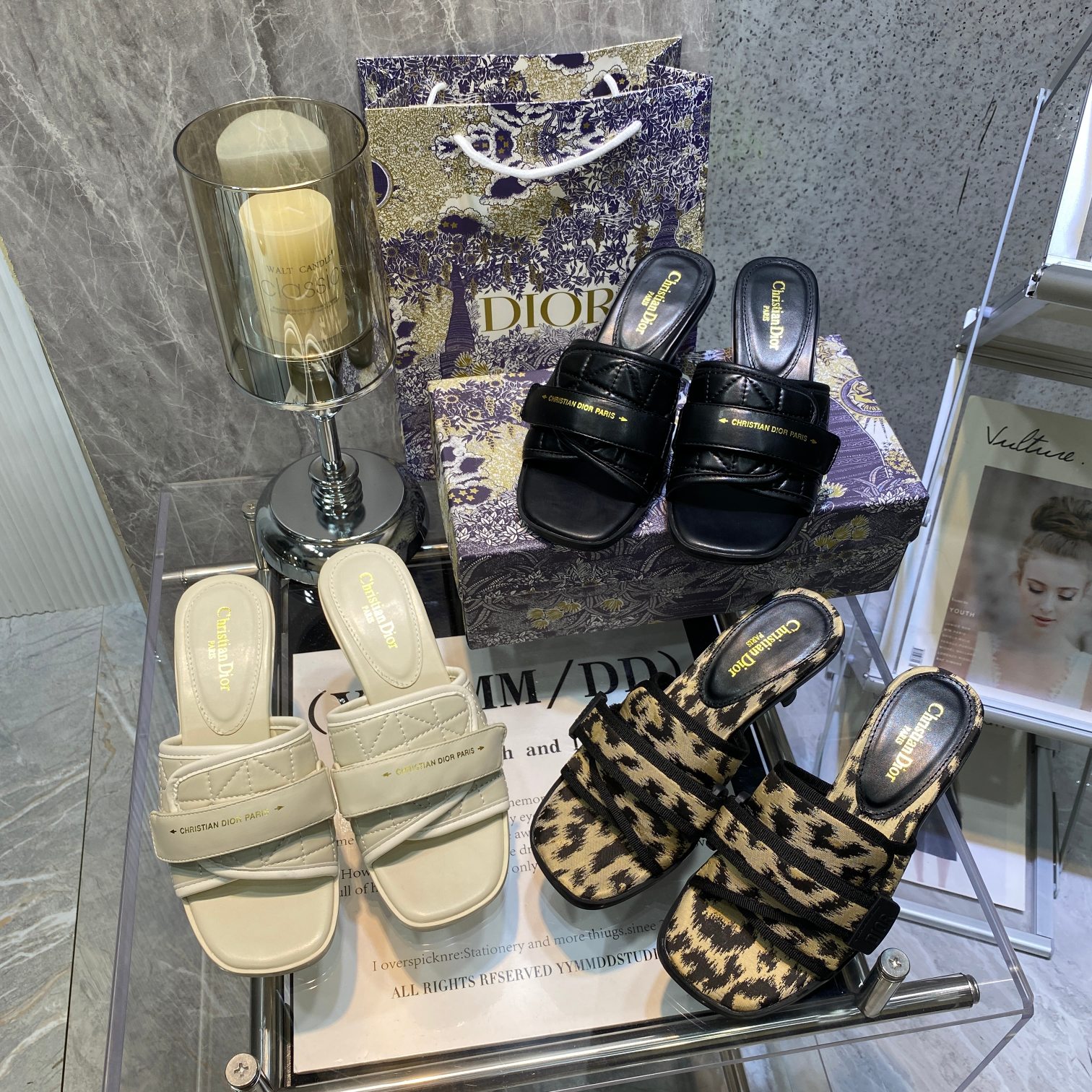 D designhigh version slippers