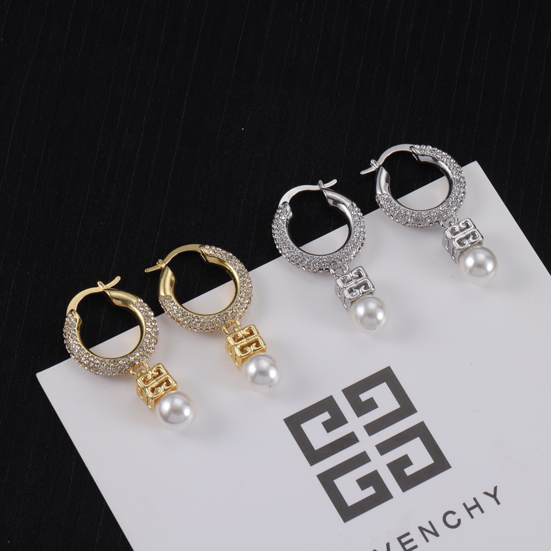 Givenchy Diamond hoop earrings
