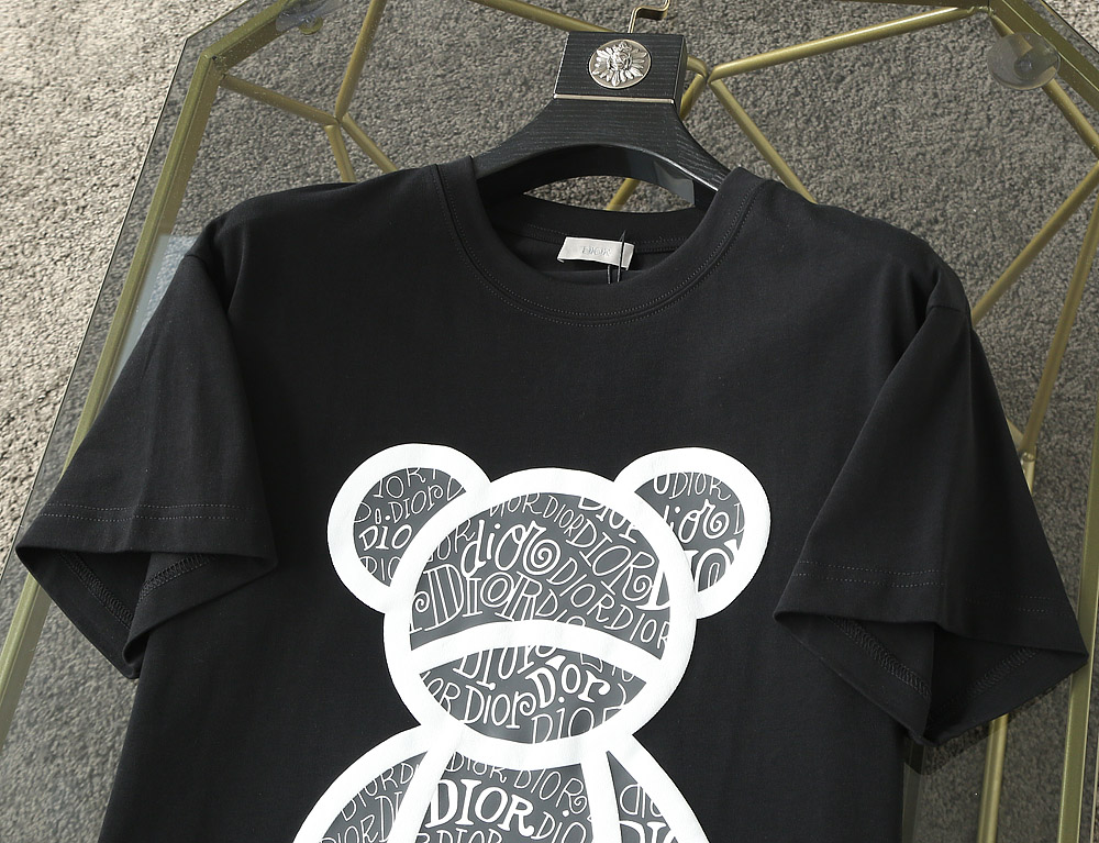 D designSummer Bear Printed Cotton 100 Percent Unisex Lesiure T-shirt