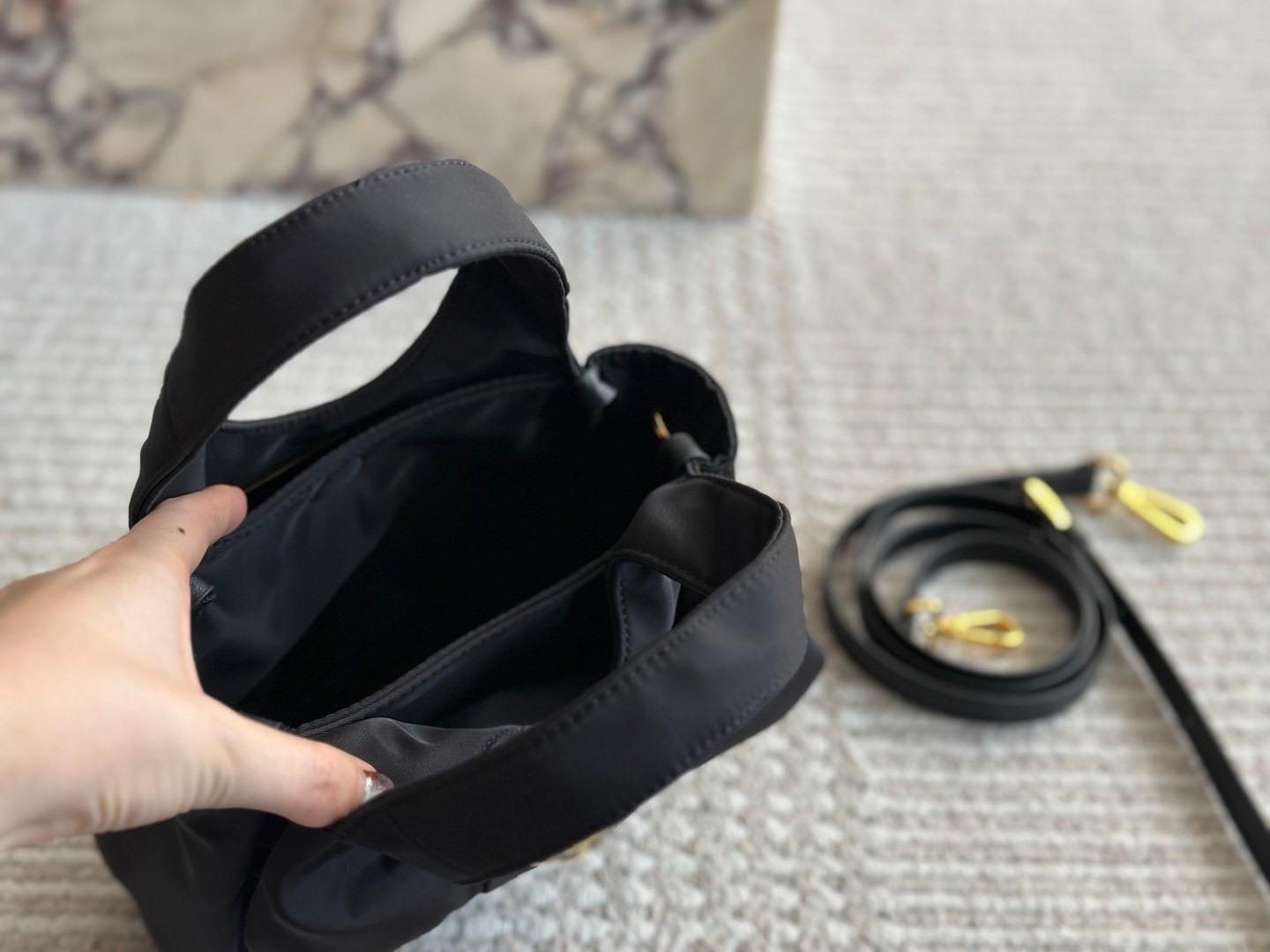 P design new mini basket handbag