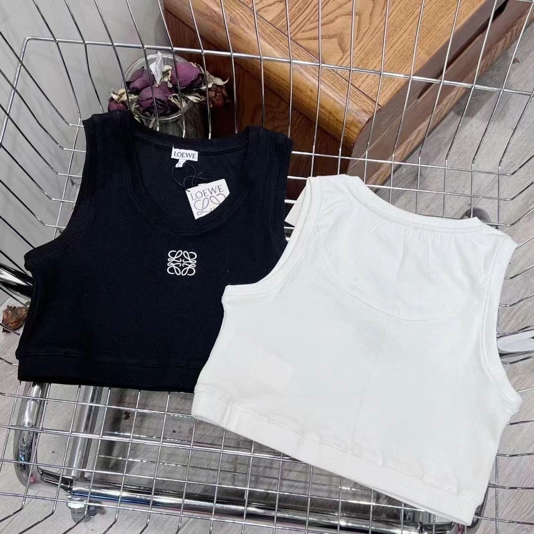 L design  Embroidered Logo Tank Top (Long/Short Style)