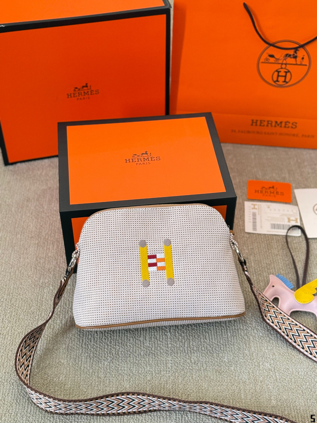 H design mini bolide toiletry bag canvas storage bag lunch box bag