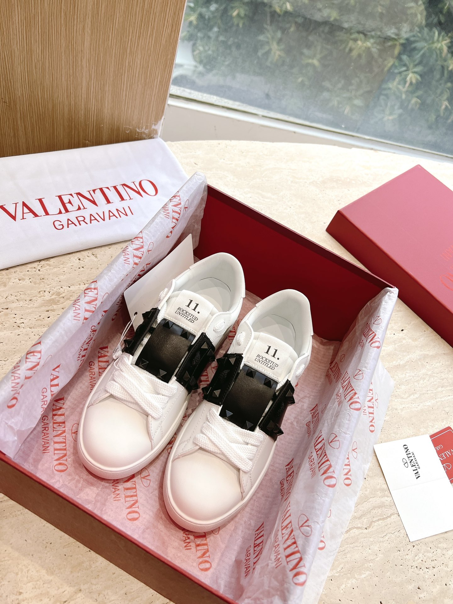 VALENTINO Women's OPEN DISCO Calfskin Sneakers