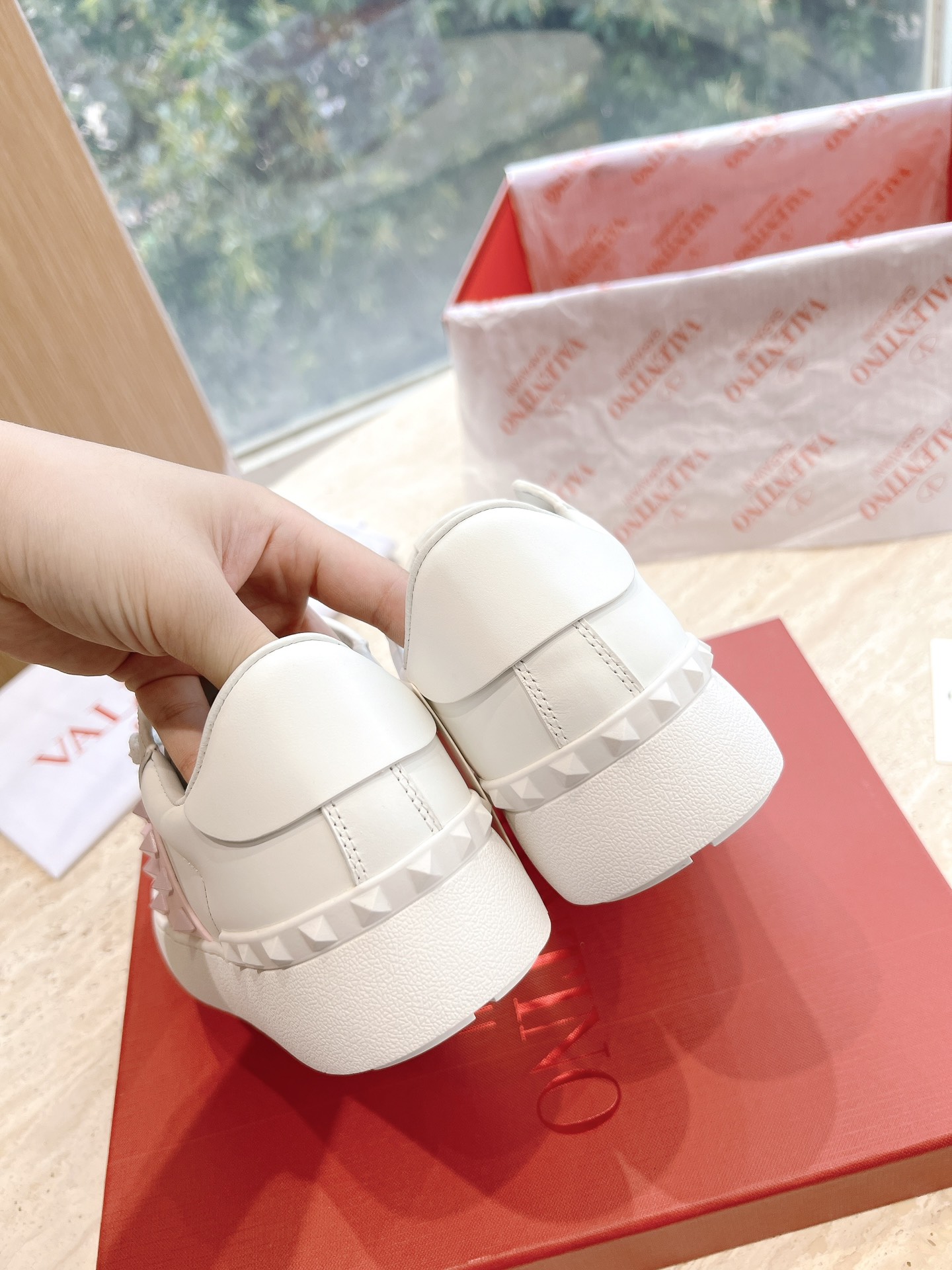 VALENTINO Women's OPEN DISCO Calfskin Sneakers