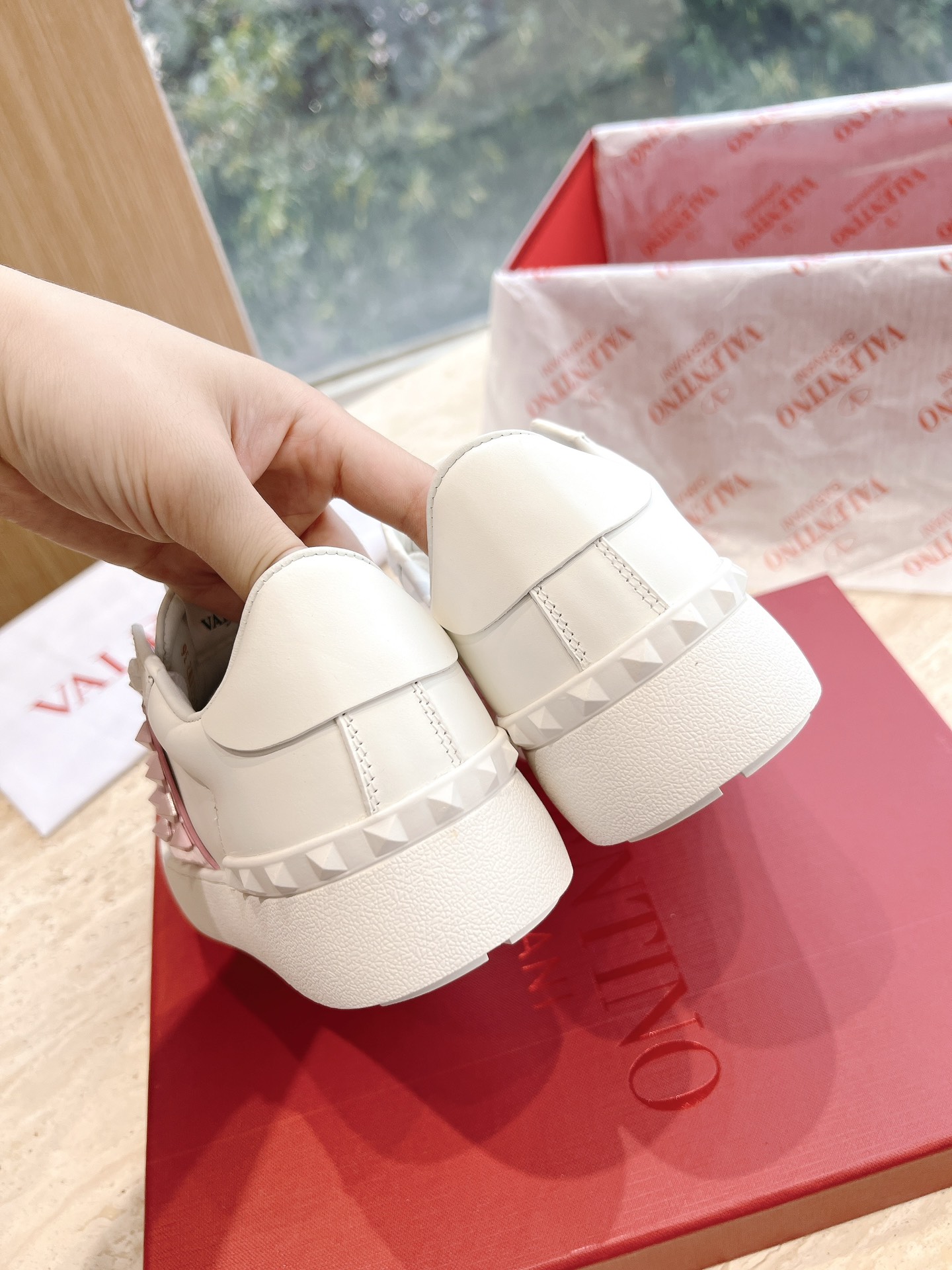 VALENTINO Women's OPEN DISCO Calfskin Sneakers