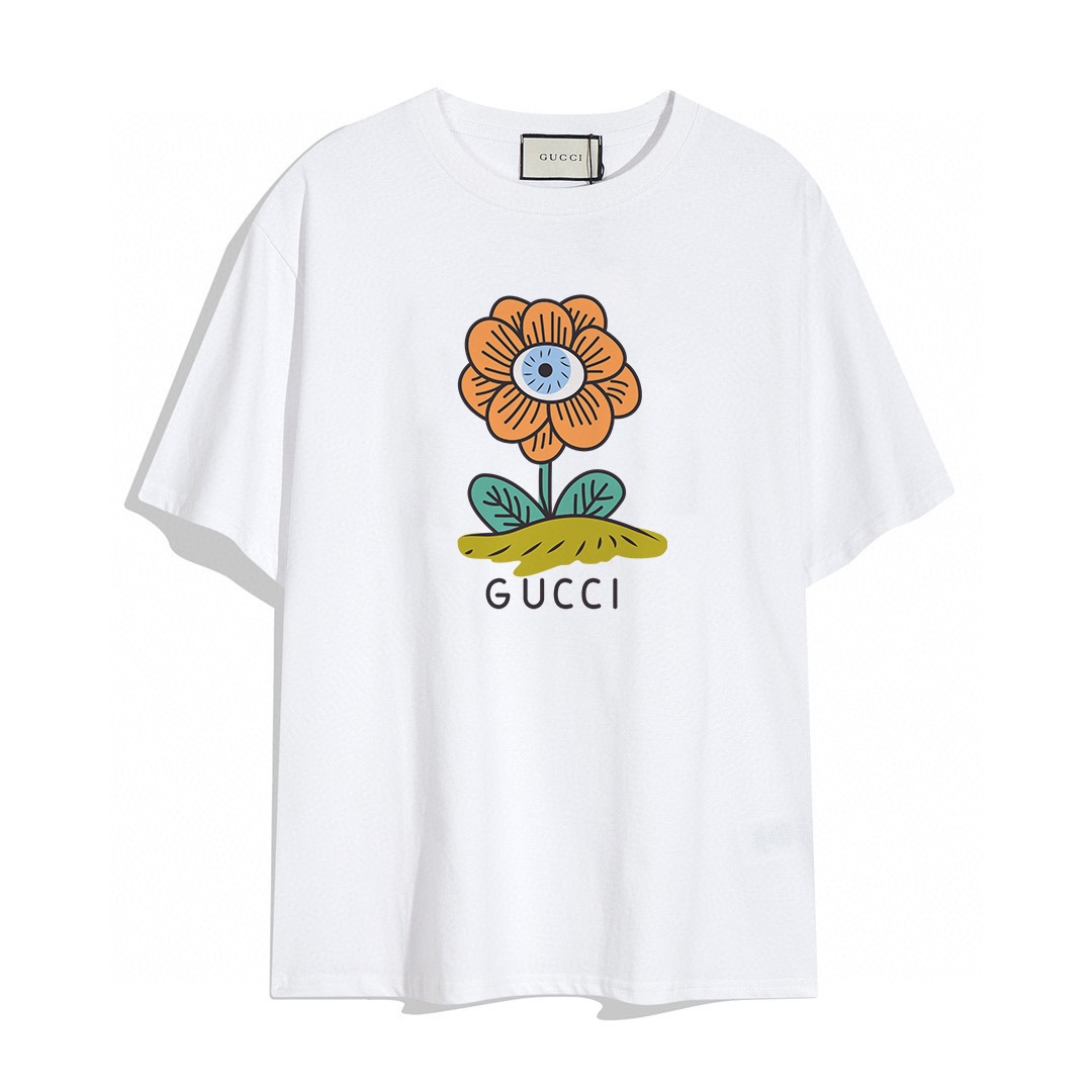 D designSummer Flower Printed Cotton 100 Percent Unisex Leisure T-shirt