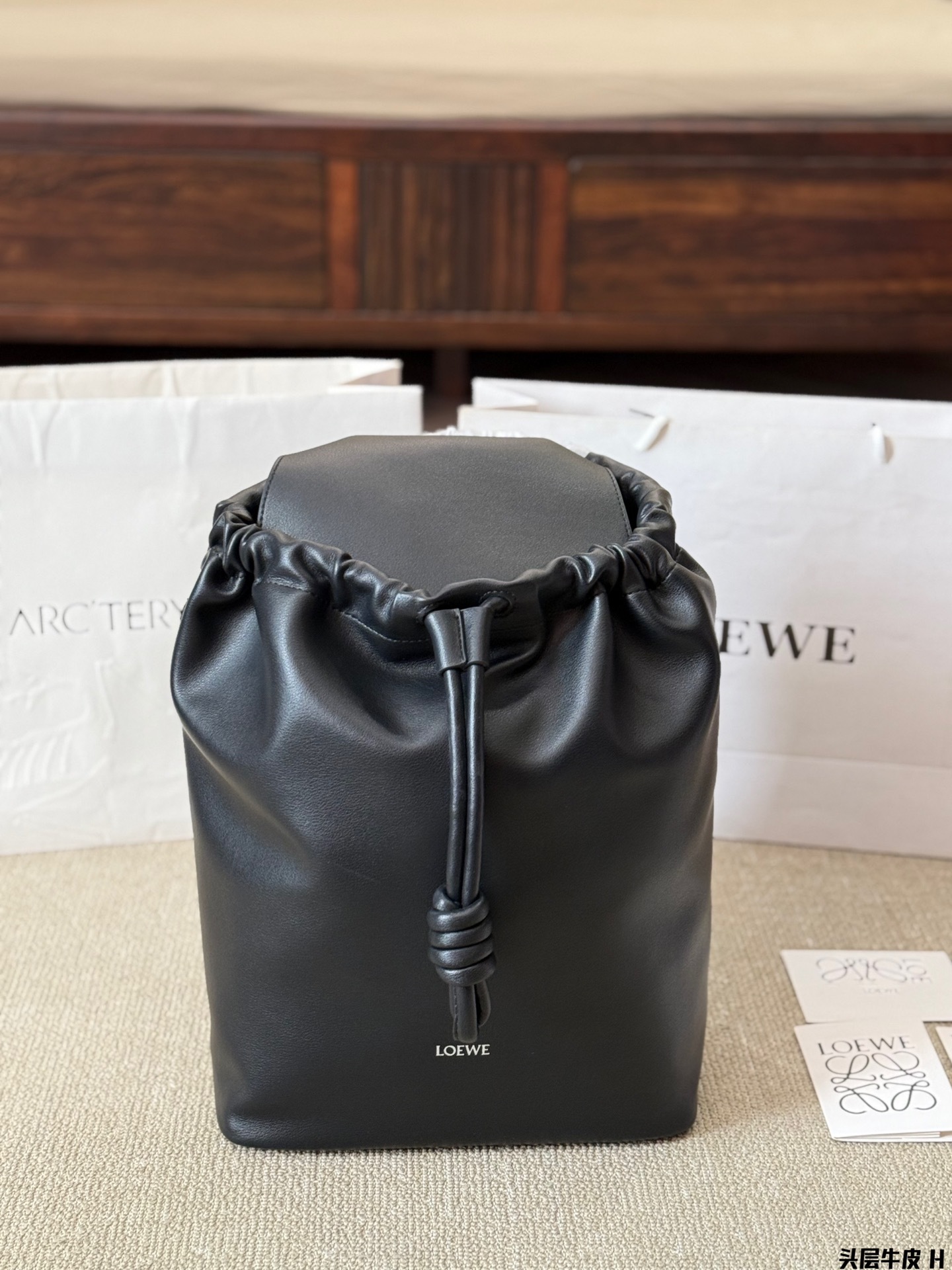 L Design New Product Cowhide Flamenco Backpack