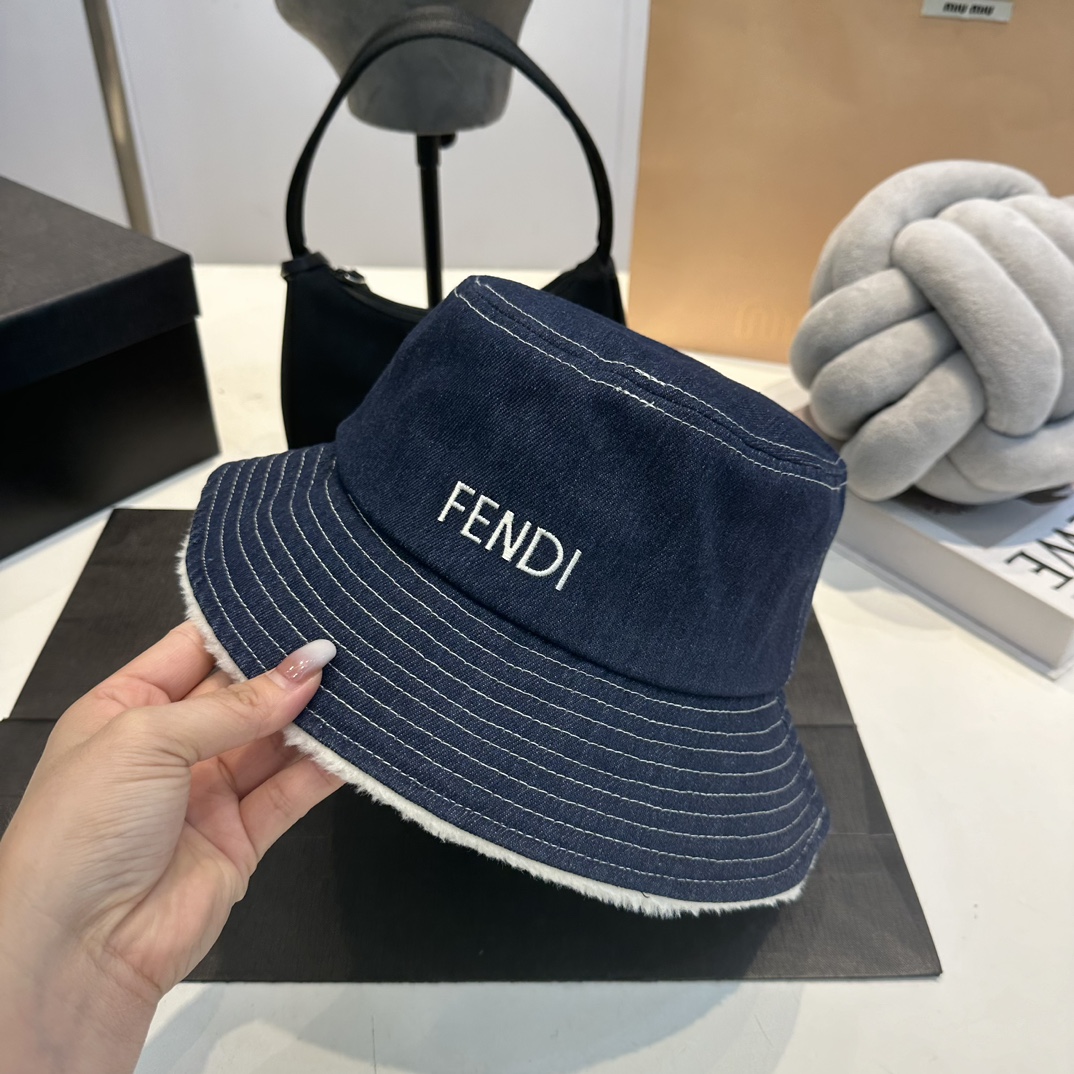 F design  autumn and winter new lamb wool patchwork fisherman hat