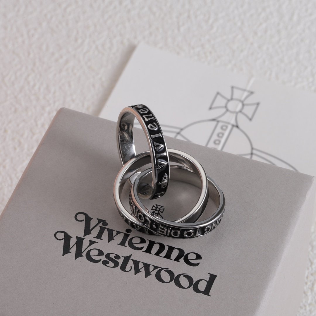Vivienne Westwood Three Ring Enamel Ring