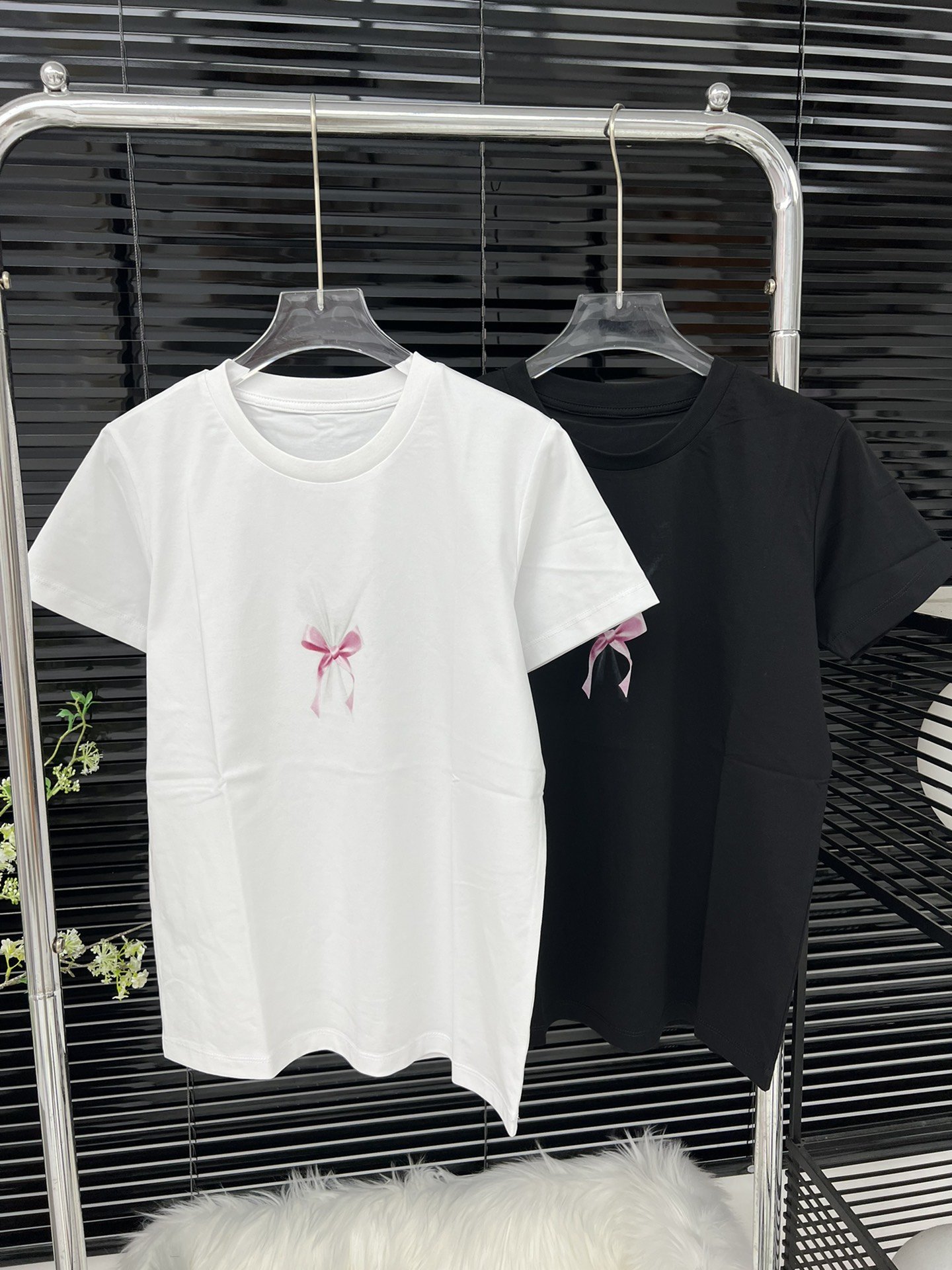 Moco bow slim short sleeves