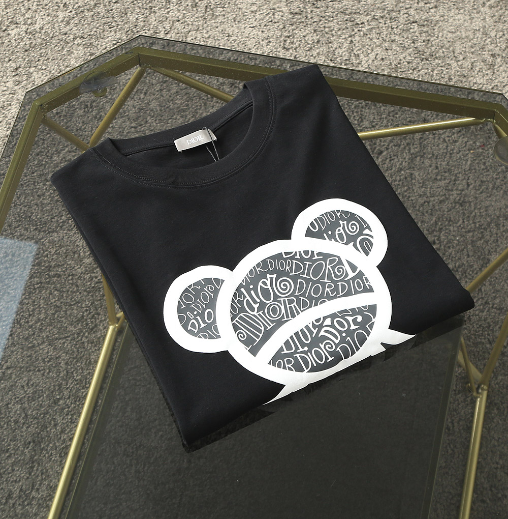 D designSummer Bear Printed Cotton 100 Percent Unisex Lesiure T-shirt