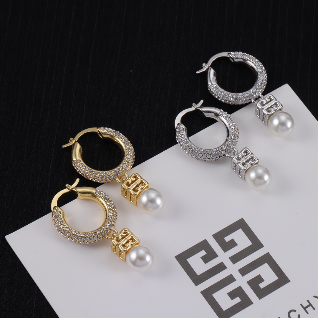 Givenchy Diamond hoop earrings