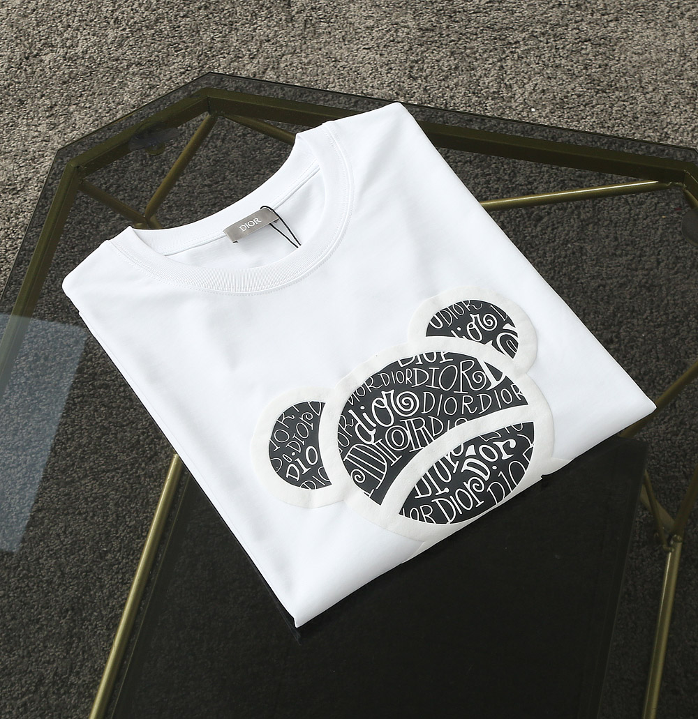 D designSummer Bear Printed Cotton 100 Percent Unisex Lesiure T-shirt