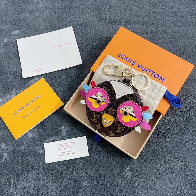 L design  bird keychain pendant wallet