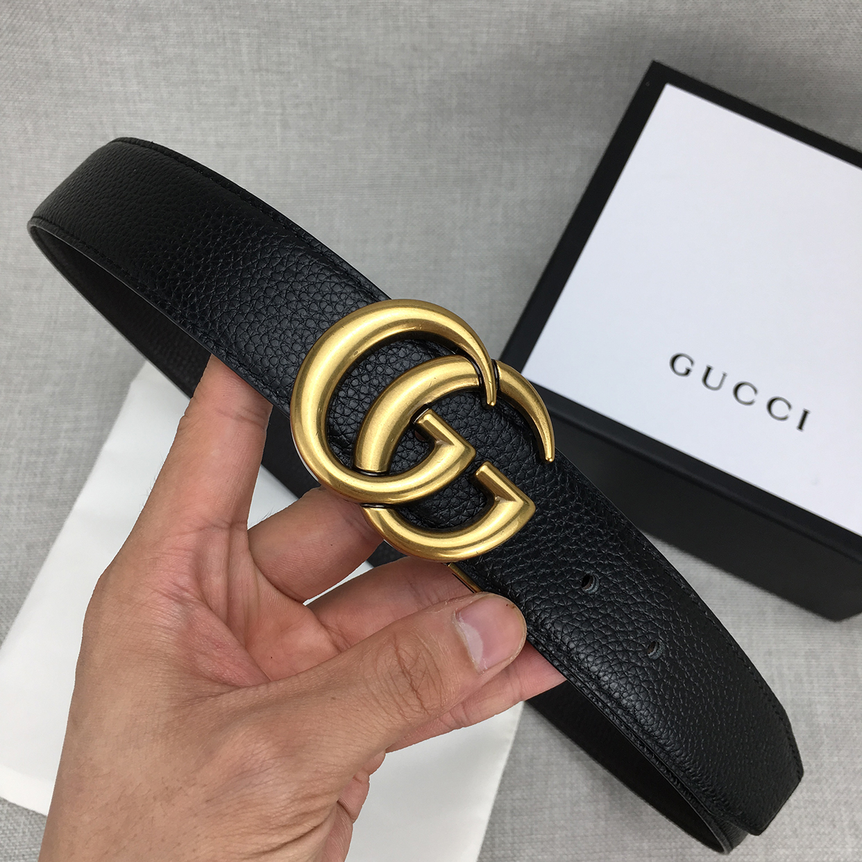 G design Women double G Buckle Genuine Leather Belt