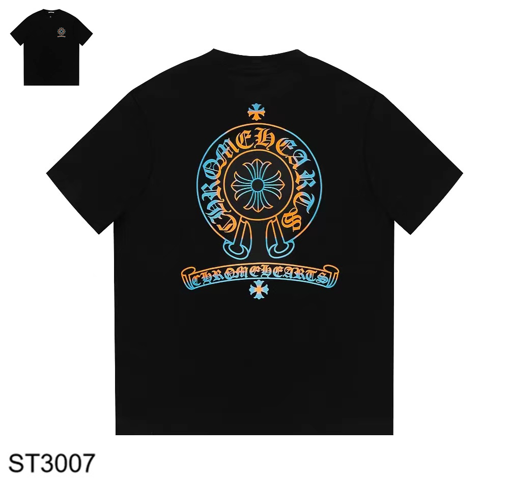 Chrome Hearts New Design Unisex Leisure Short Sleeve