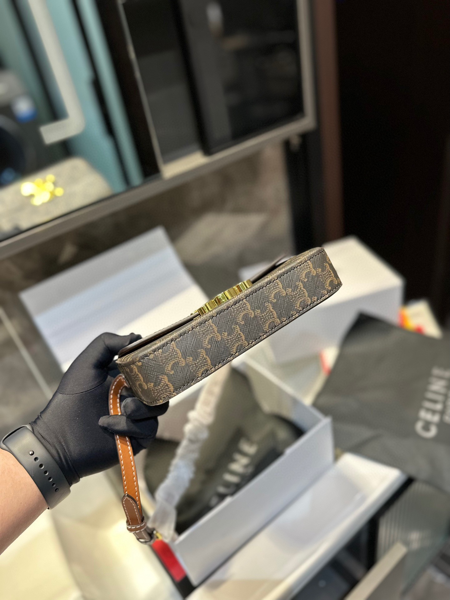 C logo  new underarm bag retro commuter Box handbag