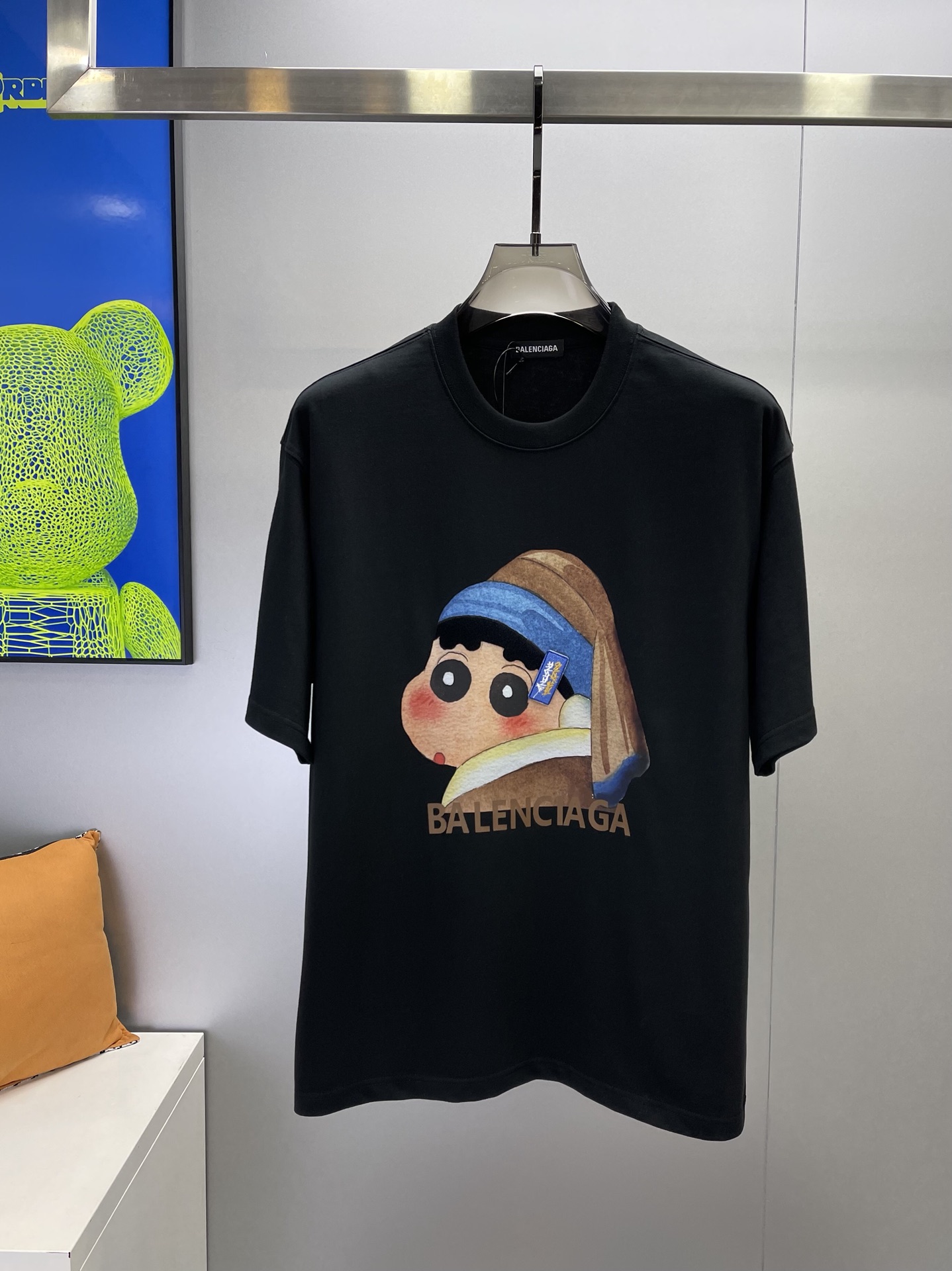 B design  2023 Summer New Design Lovely Carton Characters Printed Unisex Round Collar Carton T-shirt