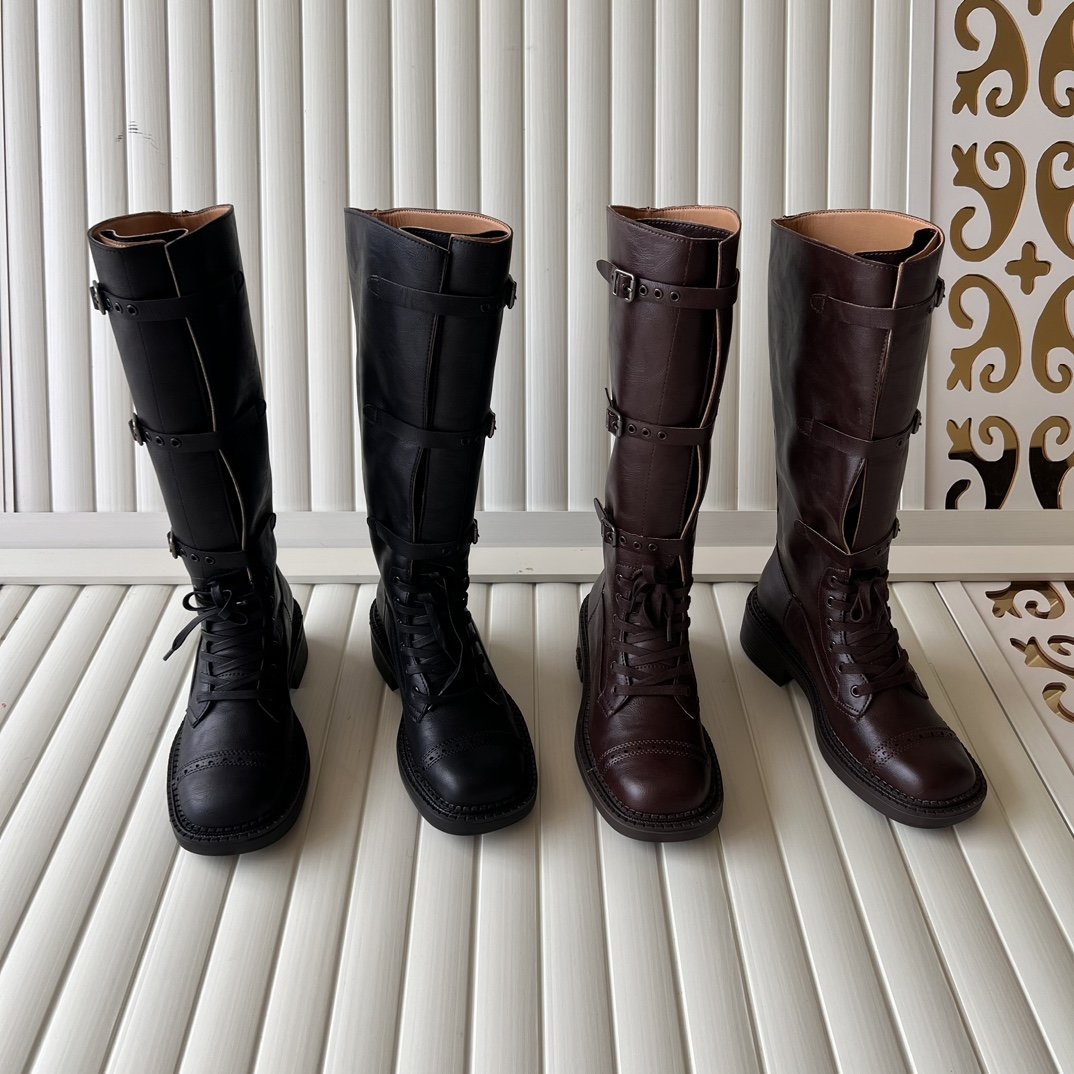 M design new three-buckle ladies boots