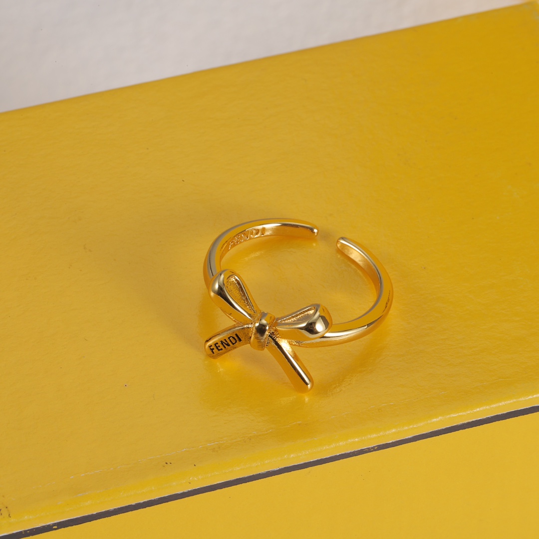 F design  Bow Open Ring