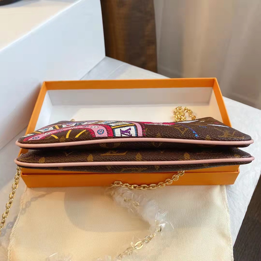 L designShoulder Bag Printing Metal Chain