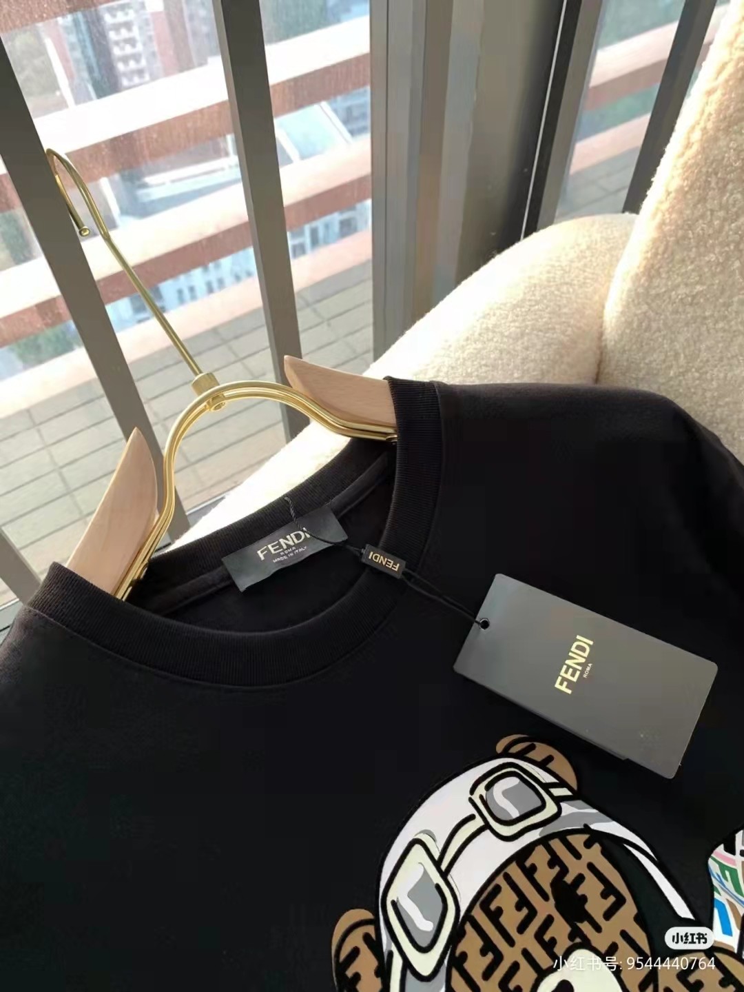 2023 Summer F design  Lovely Bear and Paper Airplane Printed Unisex Cotton Breathable T-shirt