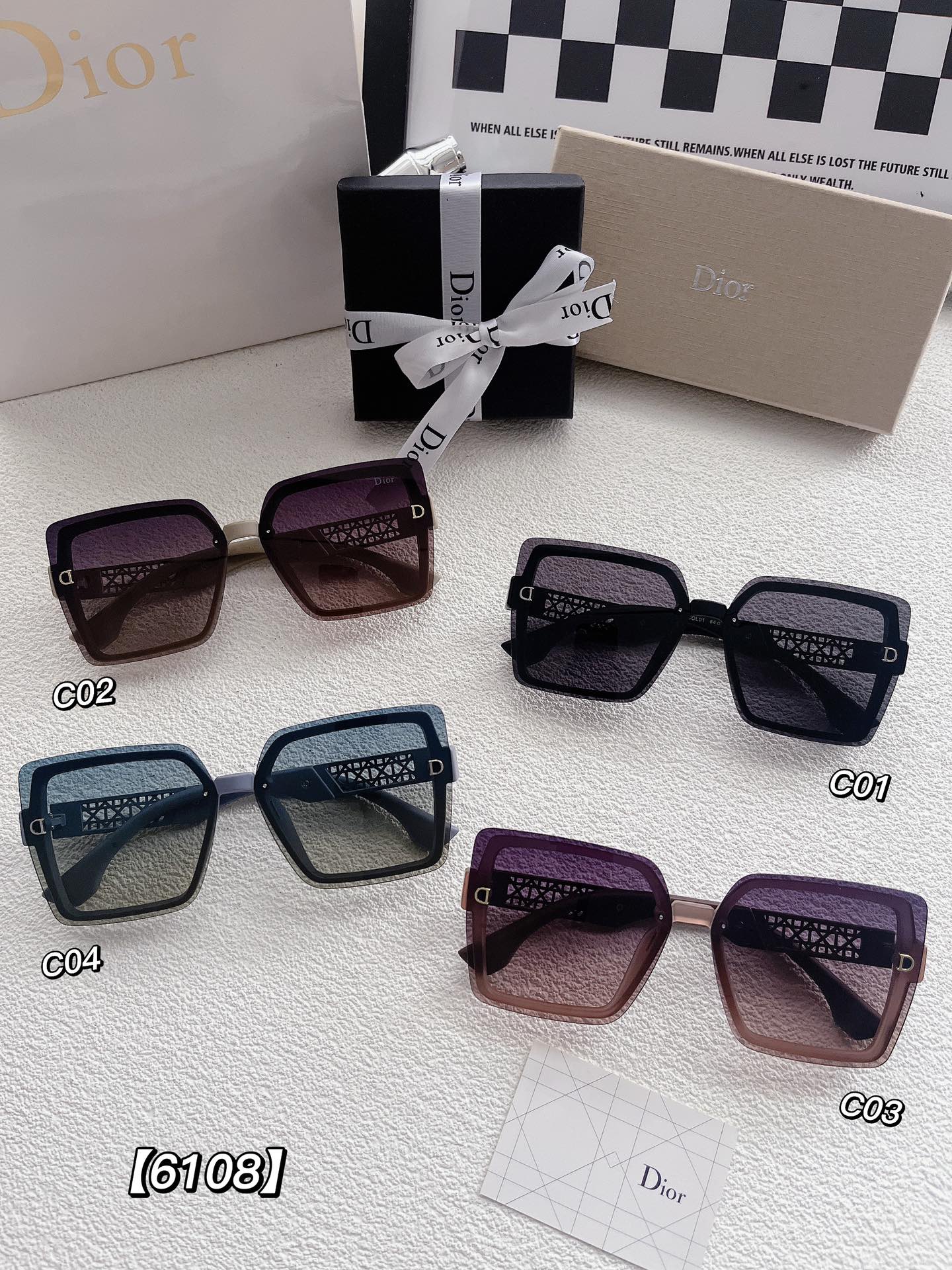 D logo women fashion sunglasses