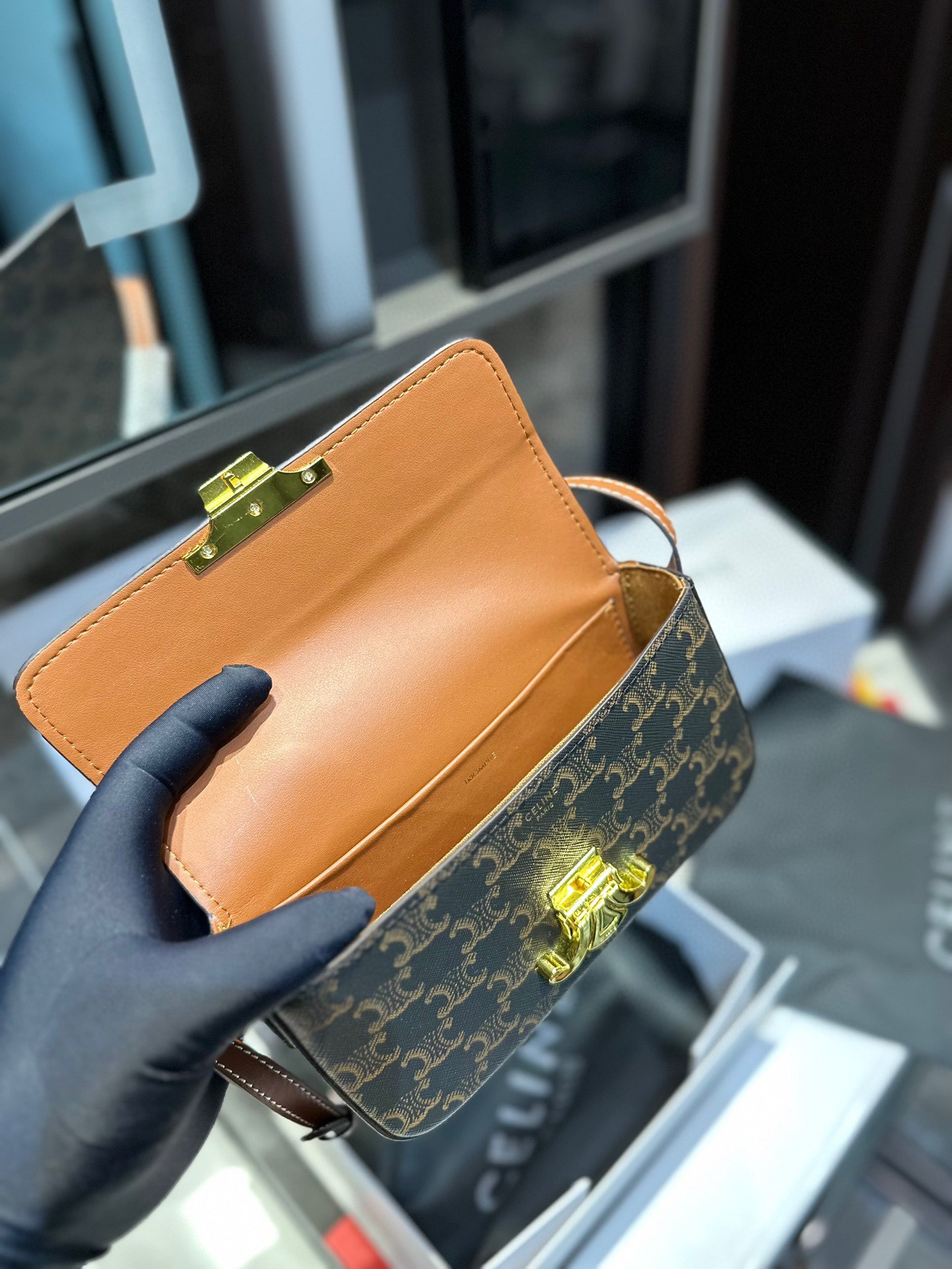 C logo  new underarm bag retro commuter Box handbag