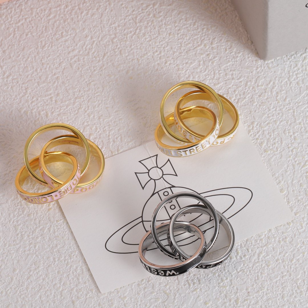 Vivienne Westwood Three Ring Enamel Ring