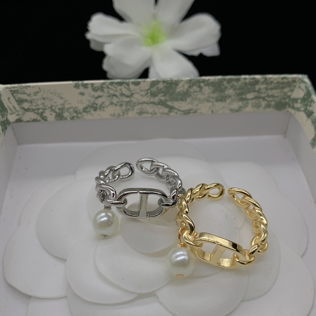 D designnew pearl open-cut ring