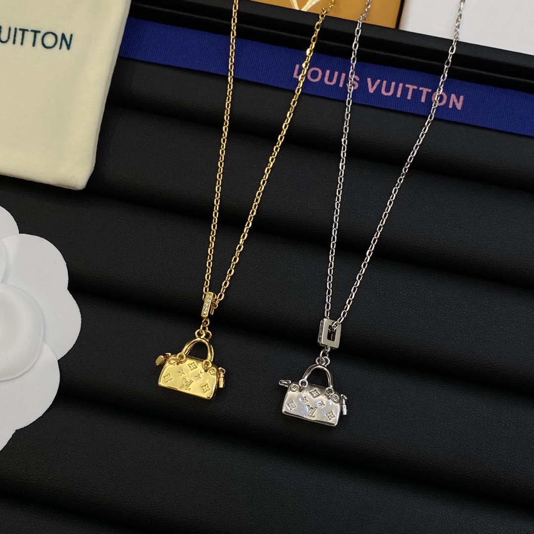 L design  bag necklace