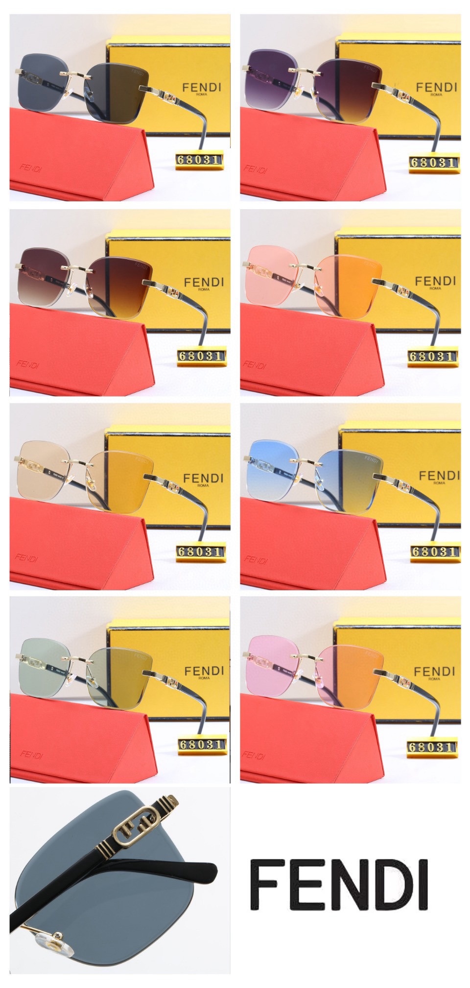 F design Fashion new sunglasses 68031