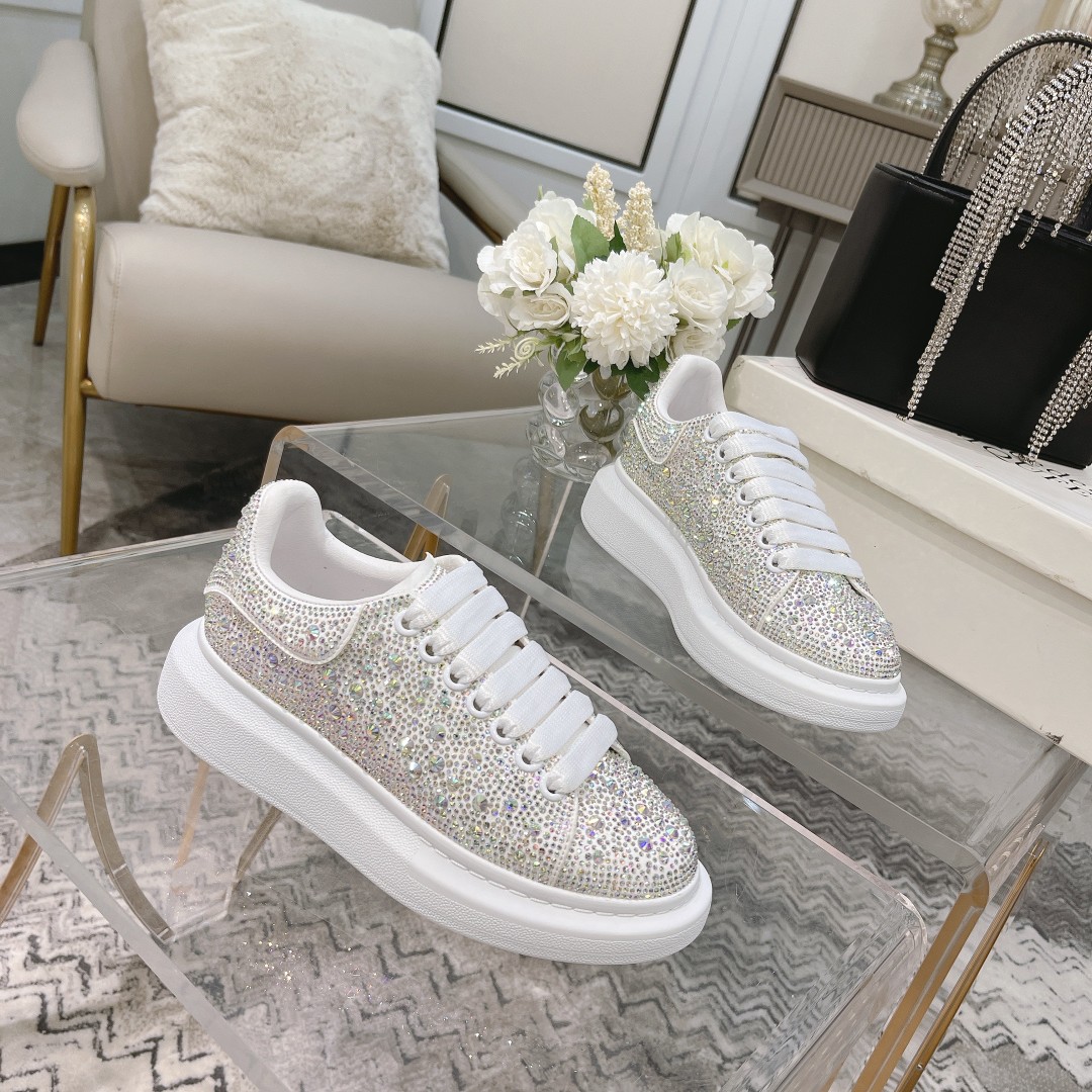 MCqueen design Hot style Rhinestone sneakers Full sizes available