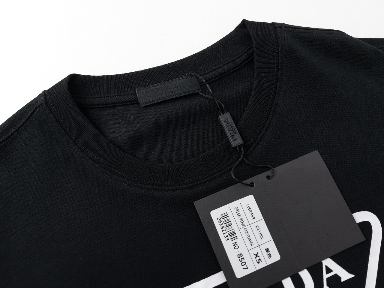 P design Luxury Design Summer Round Collar Black Classic Unisex T-shirt