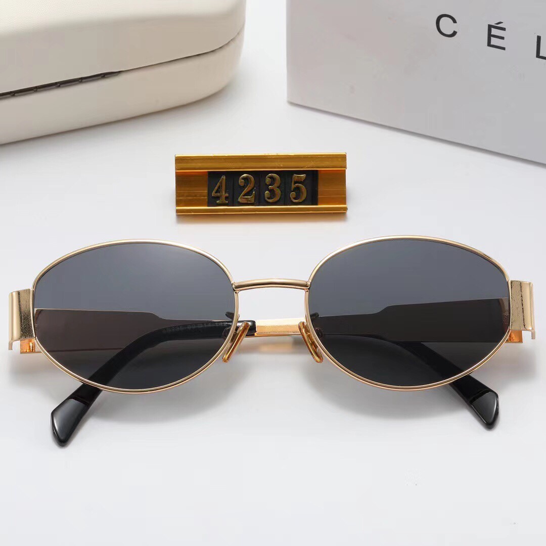 C logo  fashion elegant oval sunglasses
