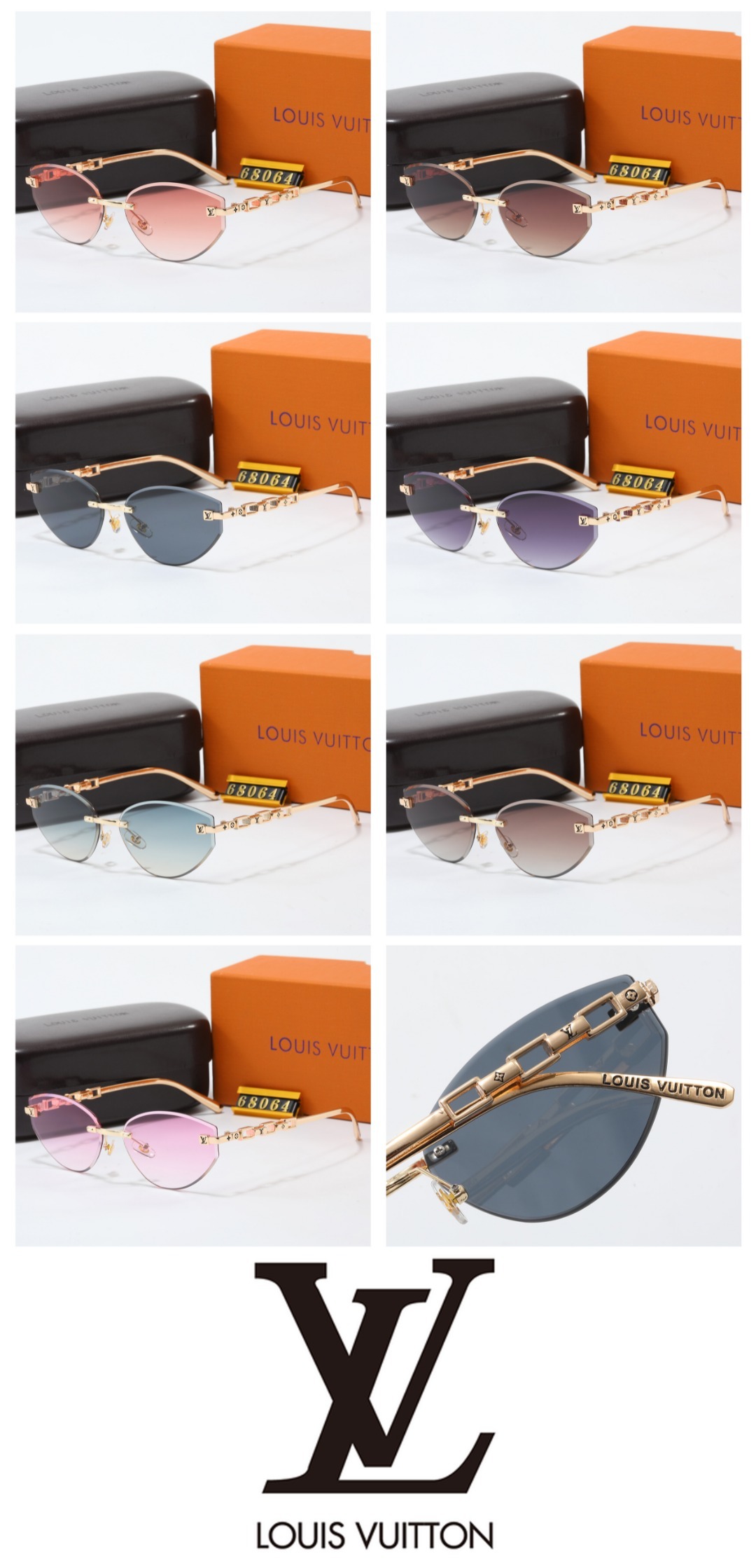 L design Fashion new sunglasses 68064