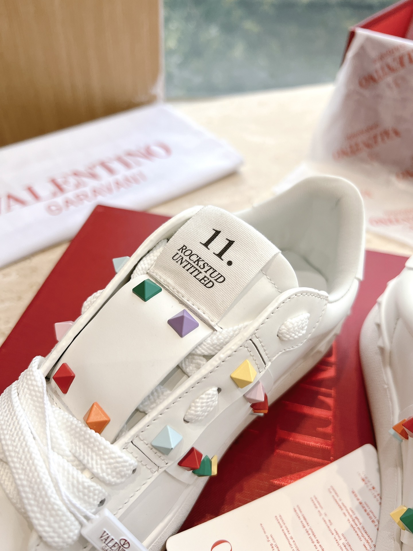 VALENTINO Women's OPEN DISCO Calfskin Sneakers