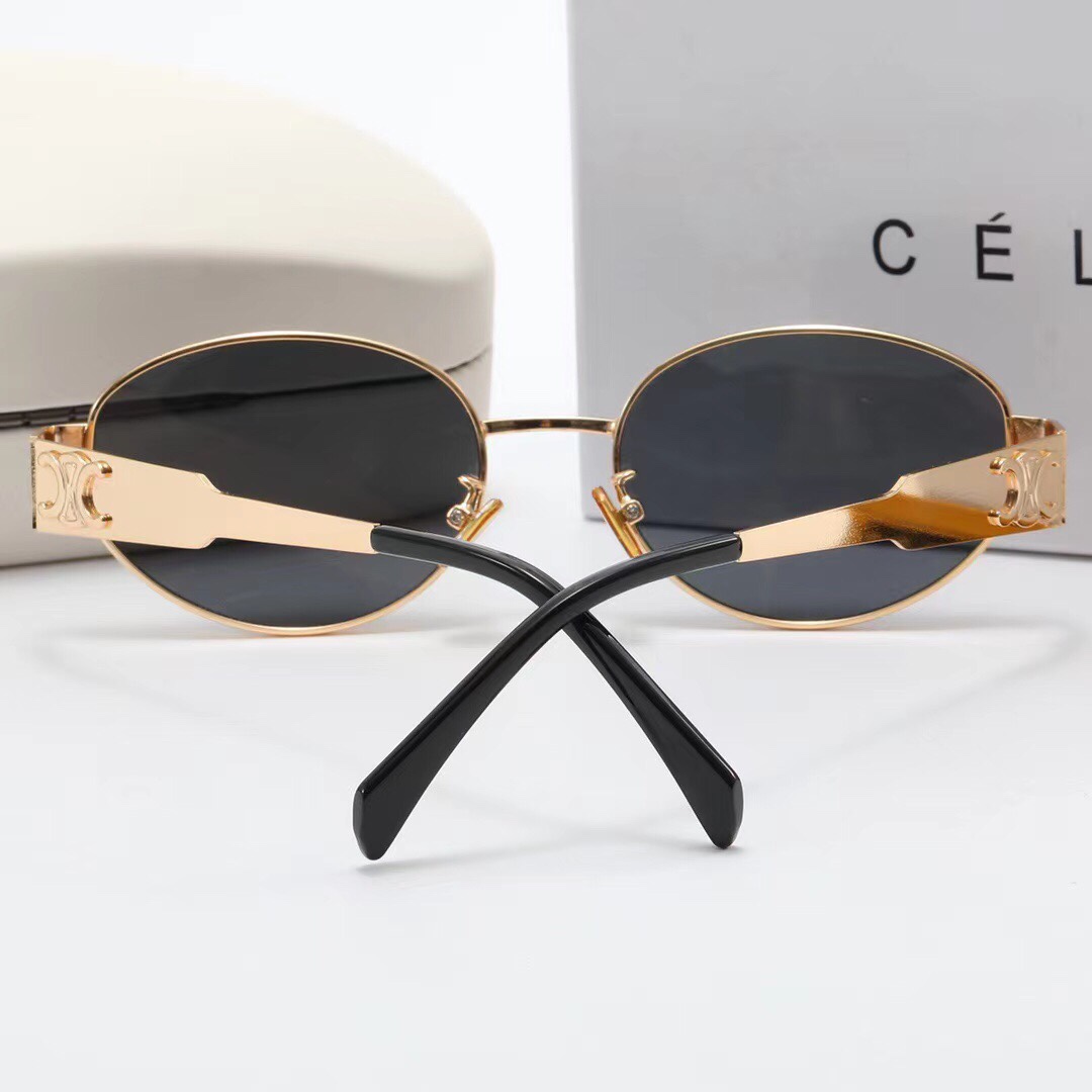 C logo  fashion elegant oval sunglasses
