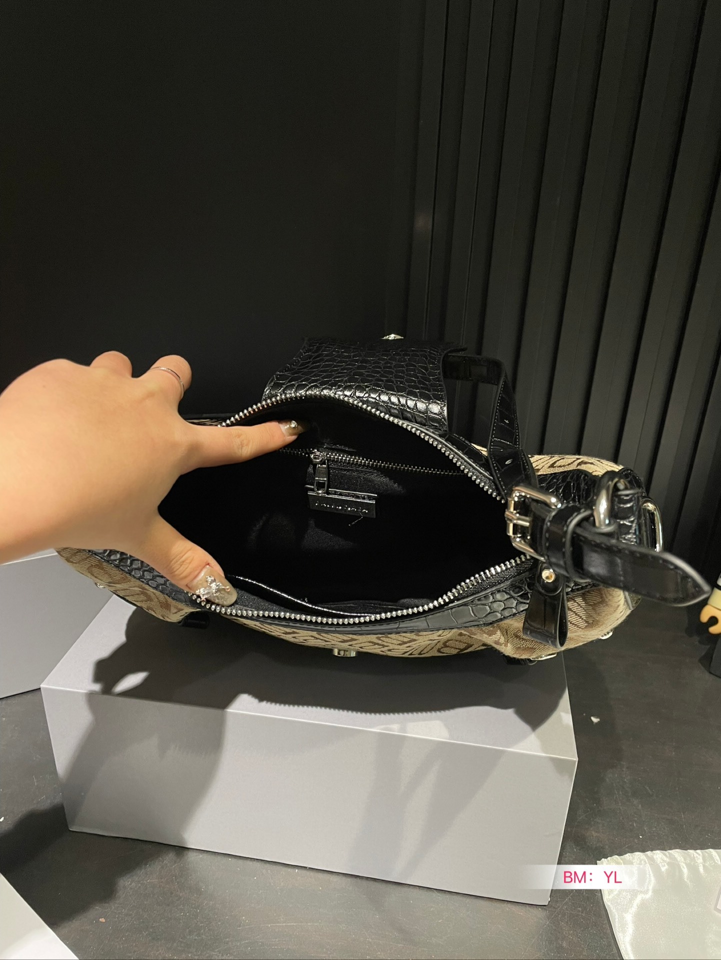 B Design Le Cagole Half Crescent Underarm Dumpling Bag