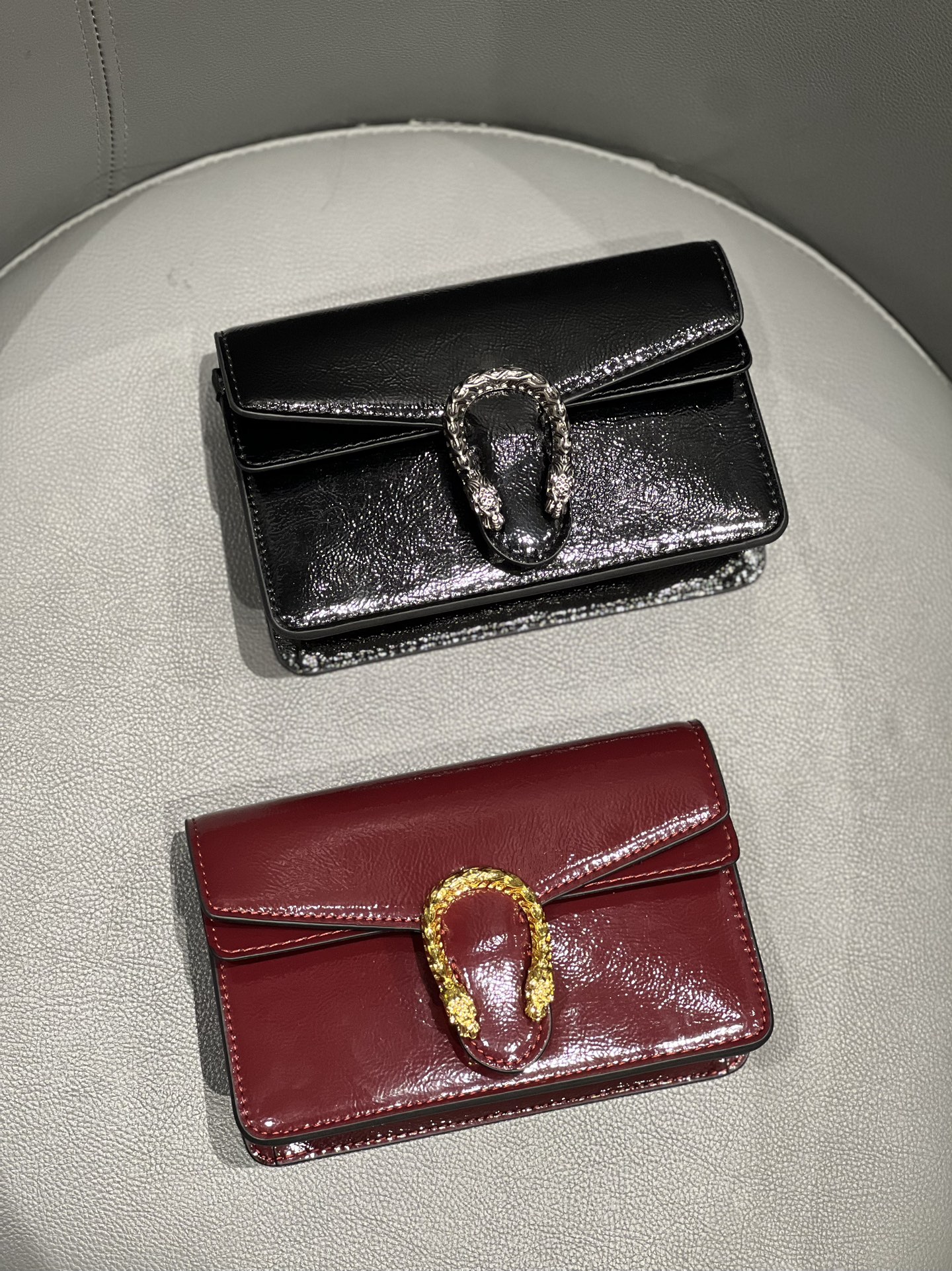 G Design New Patent Leather Dionysus Chain Small Square Bag