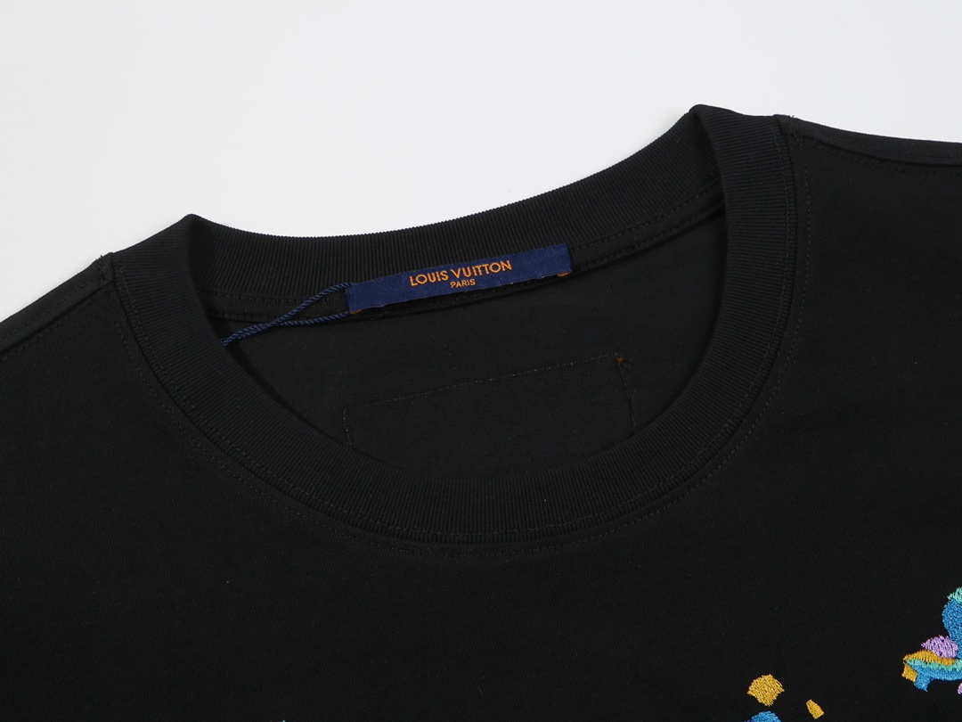 L design  New Butterfly Printed Cotton Comfortable Unisex Leisure T-shirt