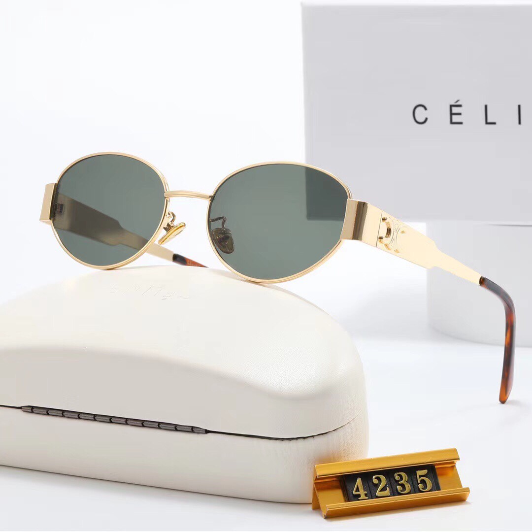 C logo  fashion elegant oval sunglasses