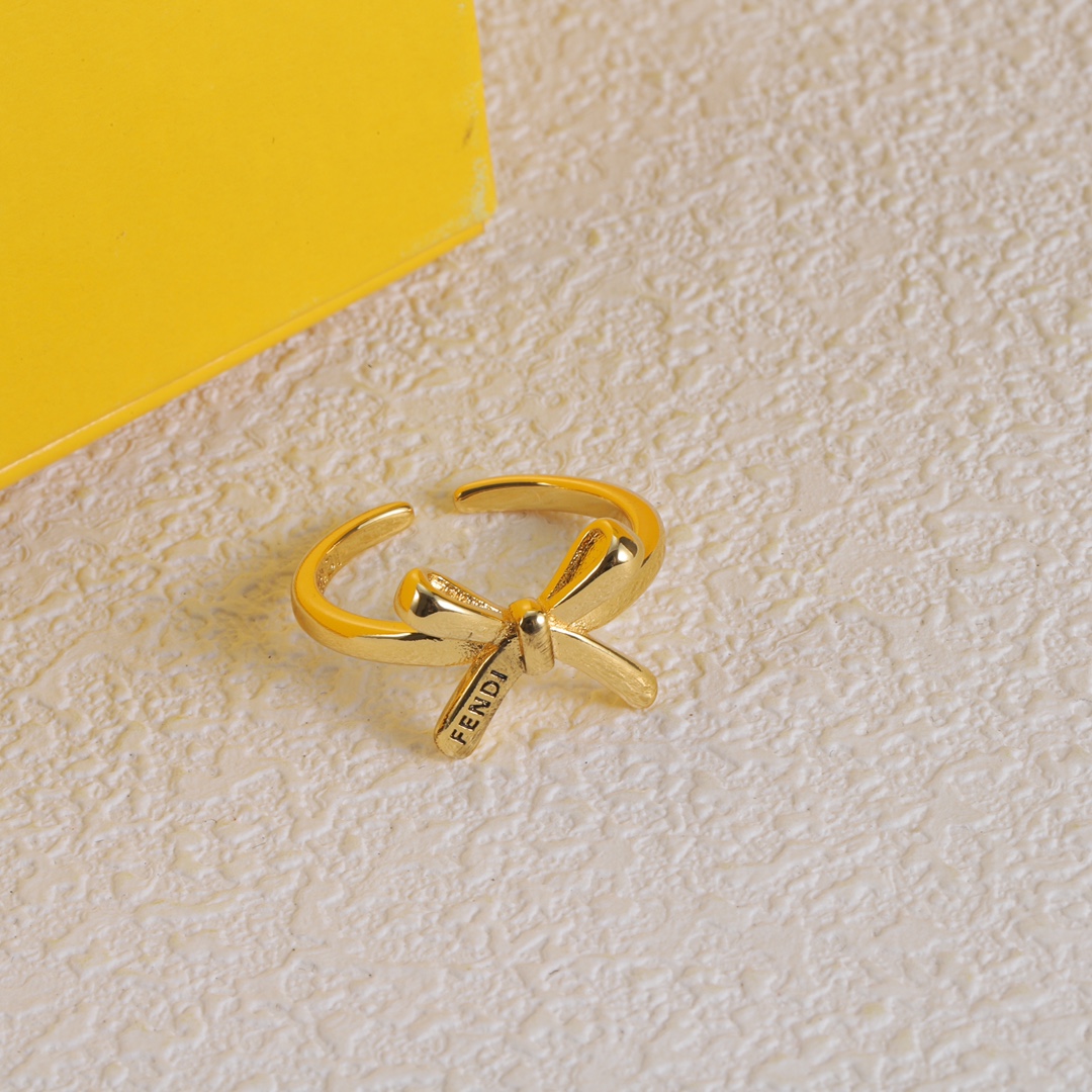 F design  Bow Open Ring
