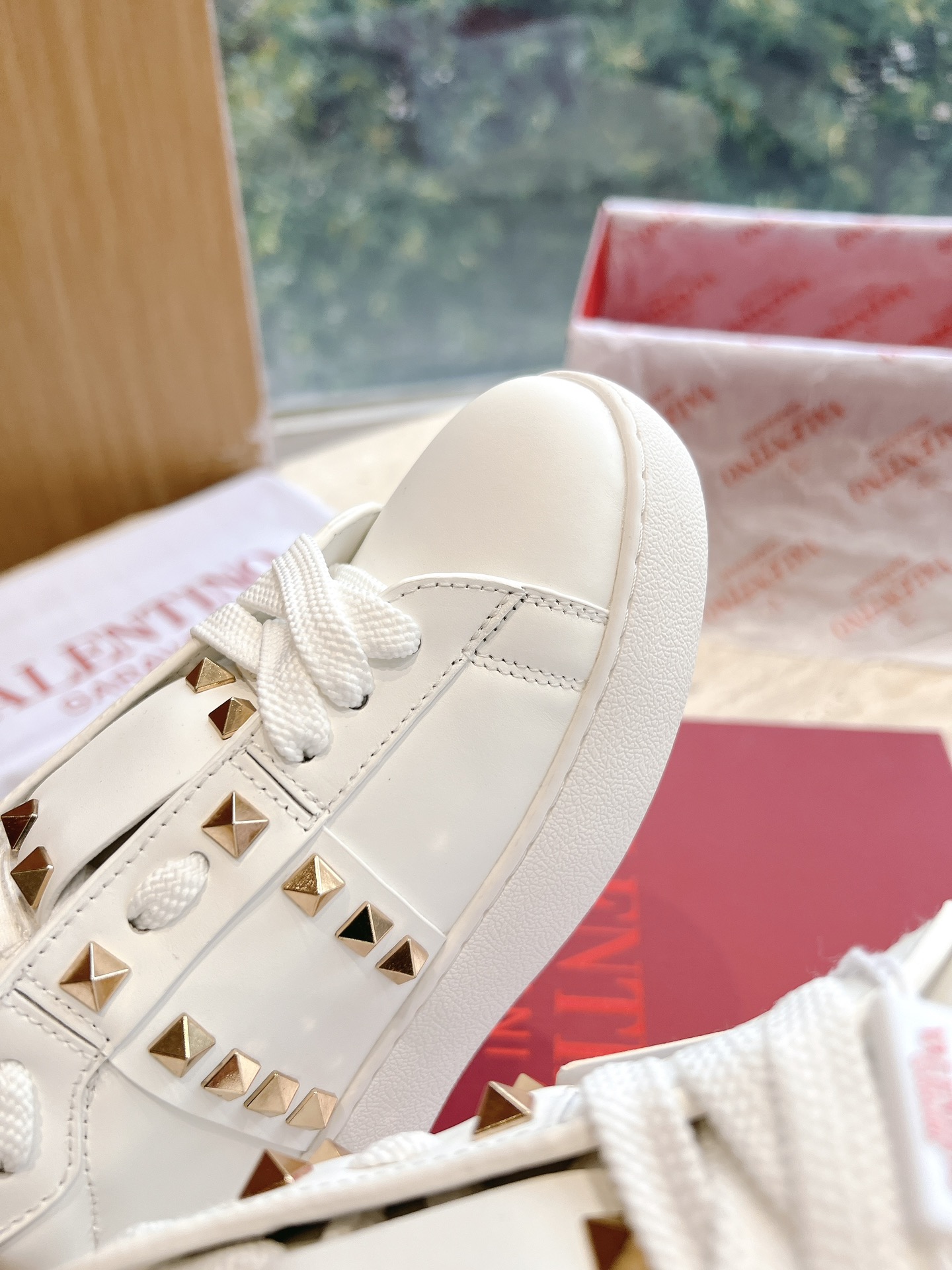 VALENTINO Women's OPEN DISCO Calfskin Sneakers