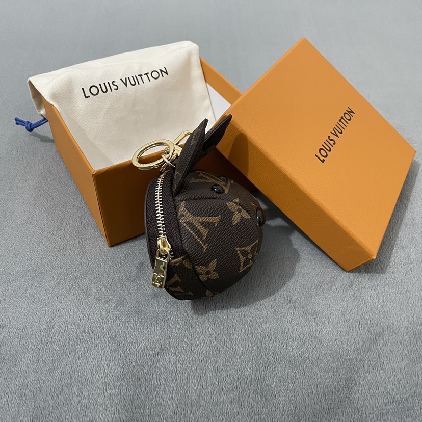 L design  cute rabbit head coin purse keychain